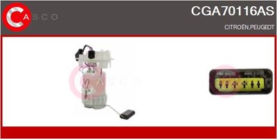 CASCO CGA70116AS Топливный насос  для PEUGEOT 207 SW (WK_) 1.4 16V