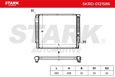 радиатор, охлаждане на двигателя STARK SKRD-0121586