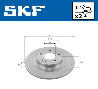 DISC FRANA SKF VKBD90610S2 1