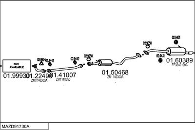 SISTEM DE ESAPAMENT MTS MAZD91730A015790