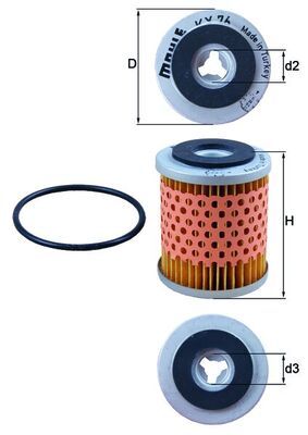 Bränslefilter KNECHT KX 76 D