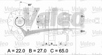 Генератор VALEO 433430 для RENAULT 18