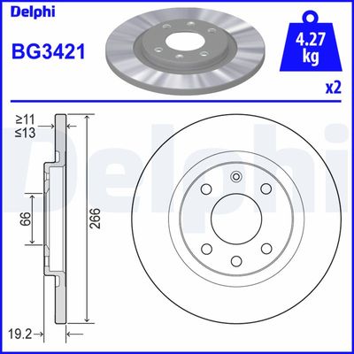 Тормозной диск BG3421