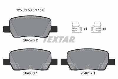 Комплект тормозных колодок, дисковый тормоз TEXTAR 2645901 для KIA SORENTO