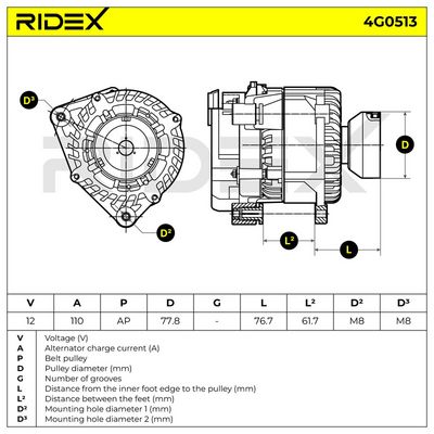 генератор RIDEX 4G0513