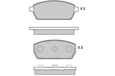 Комплект тормозных колодок, дисковый тормоз E.T.F. 12-1047 для SUZUKI SUPER CARRY