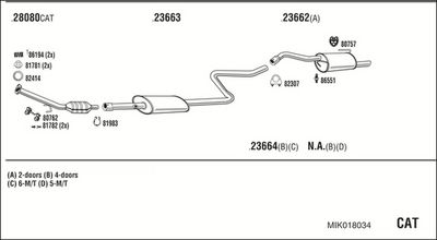 SISTEM DE ESAPAMENT WALKER MIK018034