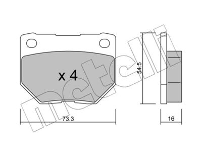 Комплект тормозных колодок, дисковый тормоз METELLI 22-0494-0 для NISSAN 300ZX