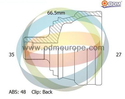 Шарнирный комплект, приводной вал Multiparts 12-141472 для MERCEDES-BENZ C-CLASS