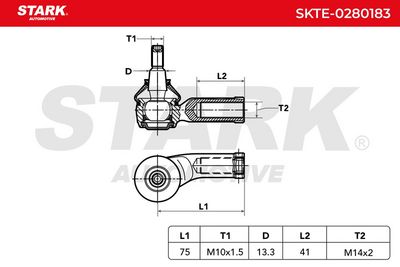 накрайник на напречна кормилна щанга STARK SKTE-0280183