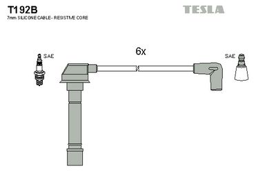 комплект запалителеи кабели TESLA T192B