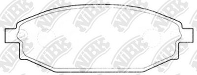 NiBK PN0665 Тормозные колодки и сигнализаторы  для HYUNDAI GALLOPER II (JK-01) 2.5 TD intercooler