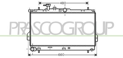 Радиатор, охлаждение двигателя PRASCO HN715R002 для HYUNDAI MATRIX