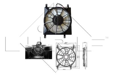 NRF 47257 Вентилятор системы охлаждения двигателя  для FIAT SEDICI (Фиат Седики)