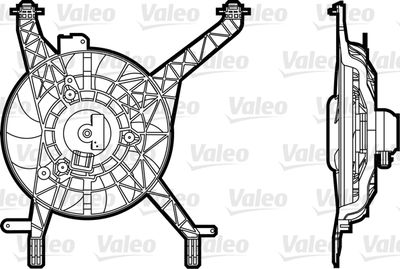 Вентилятор, охлаждение двигателя VALEO 696345 для FORD B-MAX