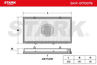 Филтър купе (поленов филтър) STARK SKIF-0170076