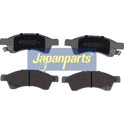 JAPANPARTS Stabdžių trinkelių rinkinys, diskinis stabdys