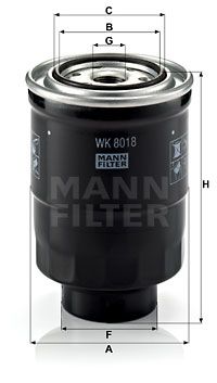 Топливный фильтр MANN-FILTER WK 8018 x для MAZDA BT-50
