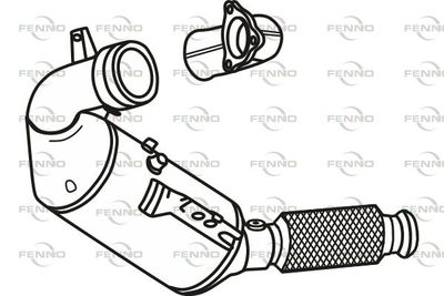 Filtr sadzy / filtr cząstek stałych, układ wydechowy FENNO P8844DPF