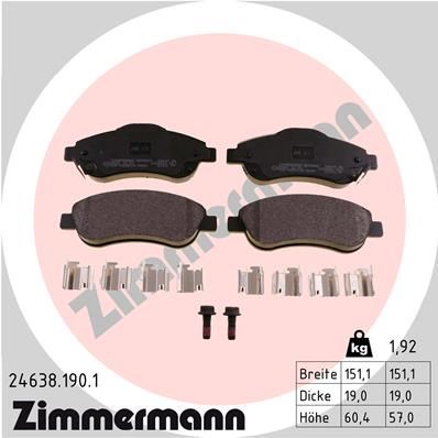 Brake Pad Set, disc brake 24638.190.1