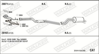 Изпускателна система WALKER BWH16828B