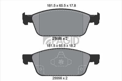 Sada brzdových destiček, kotoučová brzda PAGID T2645N