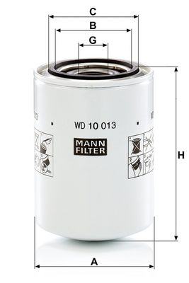Hydraulisch filter (geschroefd) past: DOOSAN 7/41  GEHL 3310, 3410, 3510, 3515, 3610, 3615  INGERSOLL RAND CM470, DR600, ECM470, ECM580, ECM660 III, HP40R, HP40S, HP600AWCU, HP600BWCU, HP600WCU