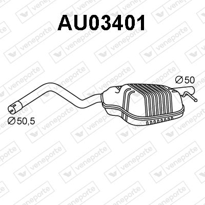 VENEPORTE AU03401 Глушитель выхлопных газов  для AUDI A6 (Ауди А6)