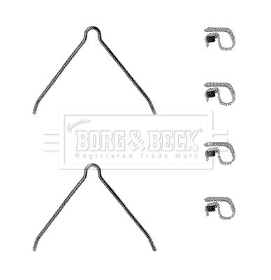 BORG & BECK BBK1077 Скобы тормозных колодок  для MAZDA 323 I (FA) 1.3