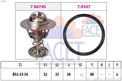 TERMOSTAT LICHID RACIRE FACET 78674