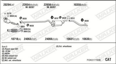 ABGASANLAGE WALKER FOK017783B