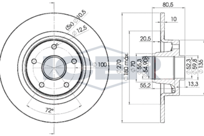 ICER 78BD7898-1 Тормозные диски  для RENAULT SCÉNIC II (JM0/1_) 1.9 D