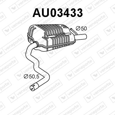 VENEPORTE AU03433 Глушитель выхлопных газов  для AUDI A6 (Ауди А6)