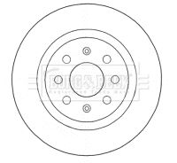 Тормозной диск BORG & BECK BBD4577 для ABARTH PUNTO