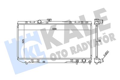 Радиатор, охлаждение двигателя KALE OTO RADYATÖR 351950 для TOYOTA CELICA