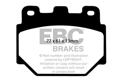 Комплект тормозных колодок, дисковый тормоз EBC Brakes DP195 для TOYOTA 1000
