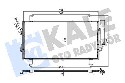 Конденсатор, кондиционер KALE OTO RADYATÖR 345780 для MITSUBISHI OUTLANDER
