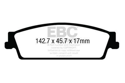 Комплект тормозных колодок, дисковый тормоз EBC Brakes DPX3022 для CADILLAC ESCALADE