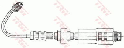 Remleiding/slang flexibel Achter Links (lengte 320mm, M10x1/M10x1) past: RENAULT KANGOO, KANGOO EXPRESS 1.6/1.9D 10.01-