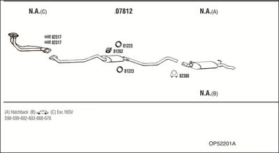 SISTEM DE ESAPAMENT WALKER OP52201A