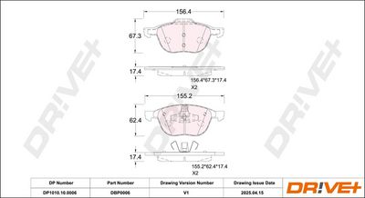 BREMSBELAGSATZ SCHEIBENBREMSE DR!VE+ DP1010100006 2