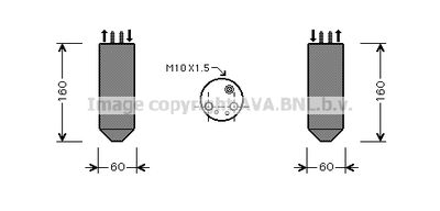 Осушитель, кондиционер AVA QUALITY COOLING KAD041 для KIA CARENS