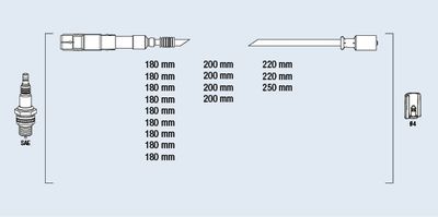 Комплект проводов зажигания FAE 85054 для MERCEDES-BENZ R-CLASS
