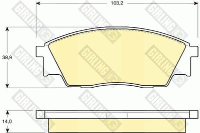 Комплект тормозных колодок, дисковый тормоз GIRLING 6109919 для SUBARU REX