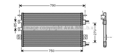 Конденсатор, кондиционер AVA QUALITY COOLING CR5023 для CHRYSLER GRAND VOYAGER