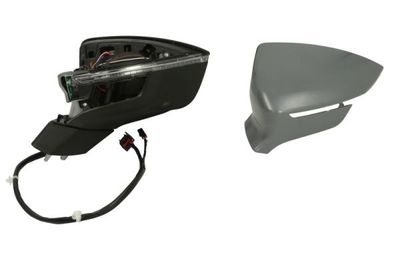 Zijspiegel Links (elektrisch, in reliëf, met verwarming, assistent rijstrookverandering, under-coated, elektrisch opklapbaar, met indicator) past: CUPRA ATECA  SEAT ATECA 04.16-
