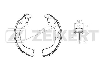 Комплект тормозных колодок ZEKKERT BK-4355 для DAIHATSU CHARMANT