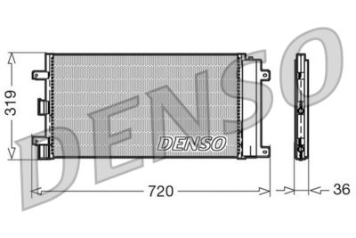 Конденсатор, кондиционер DENSO DCN09042 для FIAT DOBLO