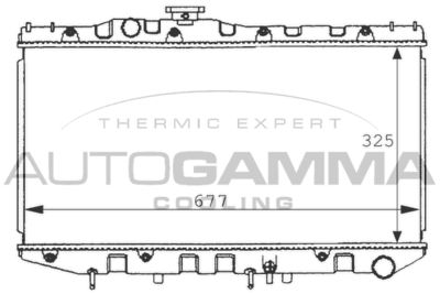 Радиатор, охлаждение двигателя AUTOGAMMA 100990 для TOYOTA CAMRY