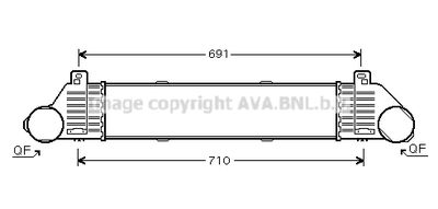 Интеркулер AVA QUALITY COOLING MSA4353 для MERCEDES-BENZ S-CLASS